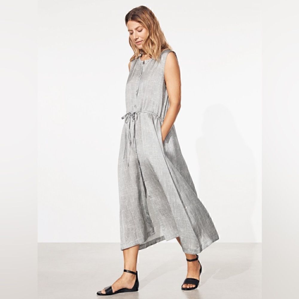 Drift Silk Organic Cotton Button Front Dress
